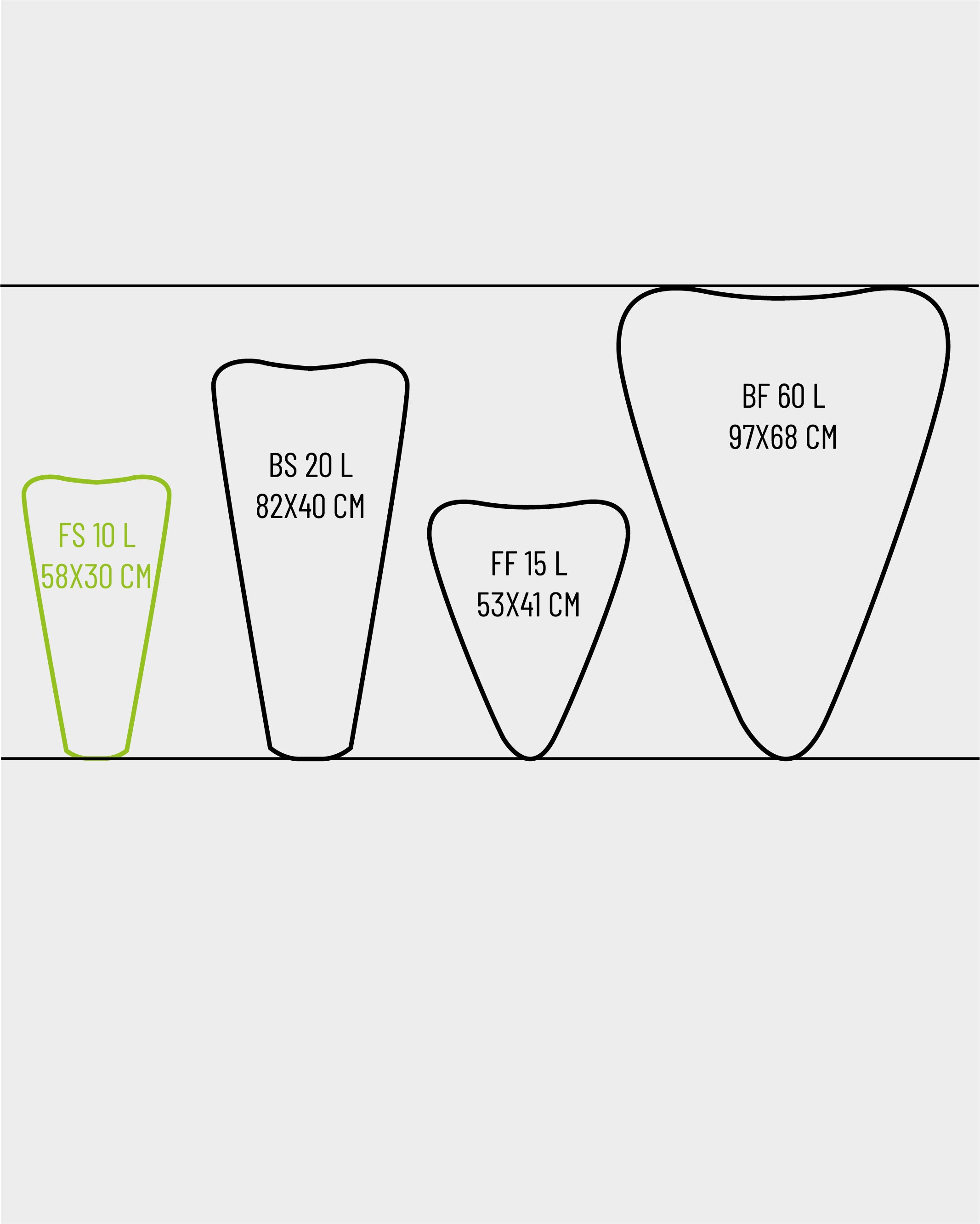 BUOYANCY V2 nafukovací vak - přední půlený FS