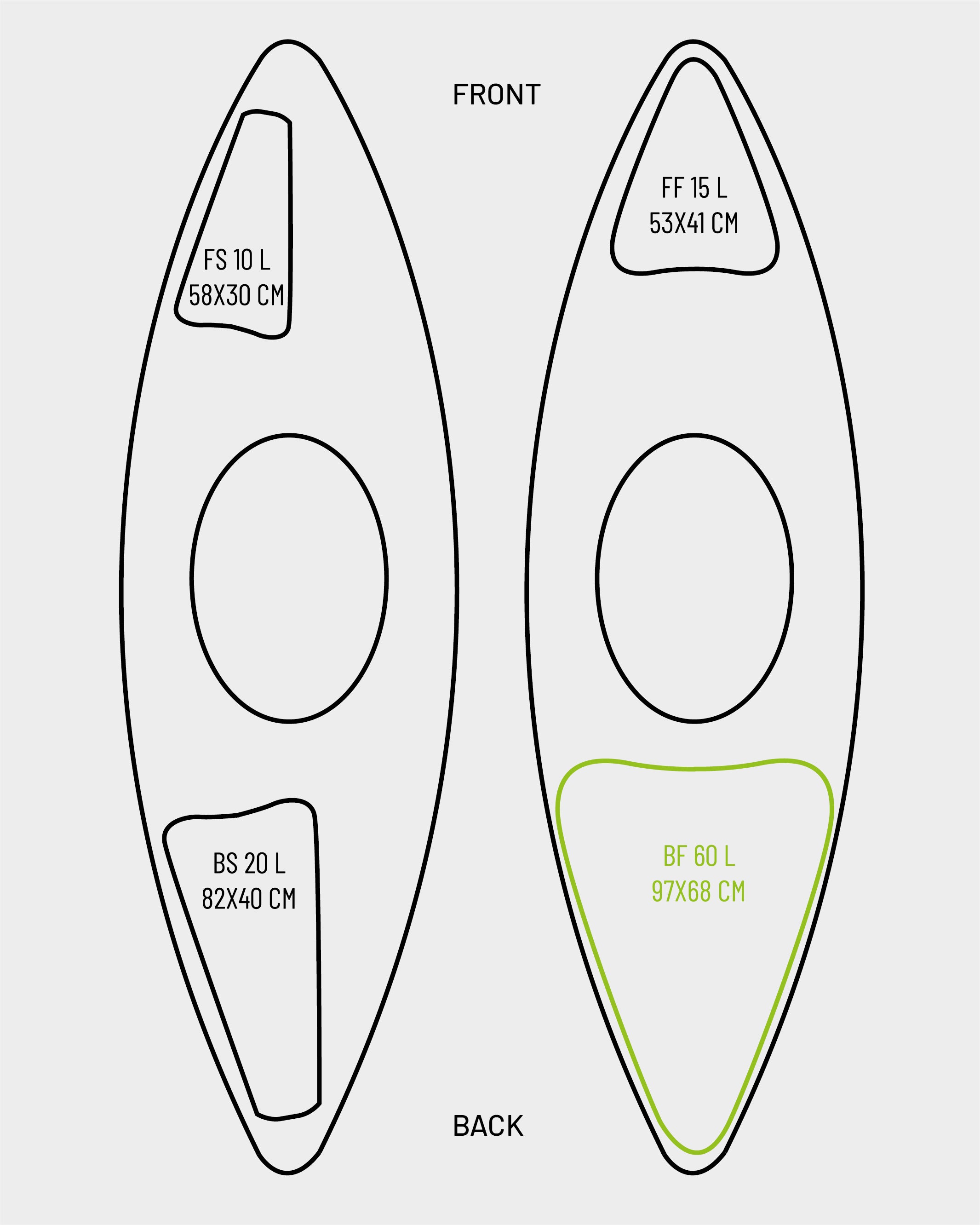 BUOYANCY V2 nafukovací vak - zadní celý BF
